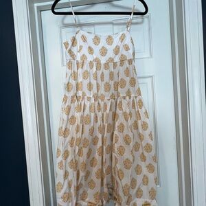 J. Crew Dress in White and Gold
